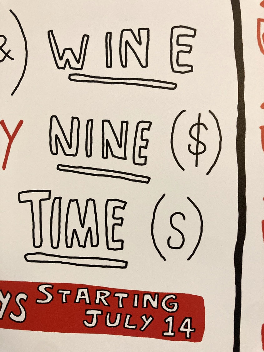 good times fine wine poster