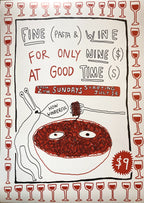 good times fine wine poster
