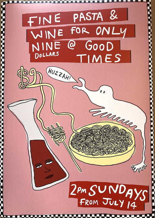 good times fine pasta poster